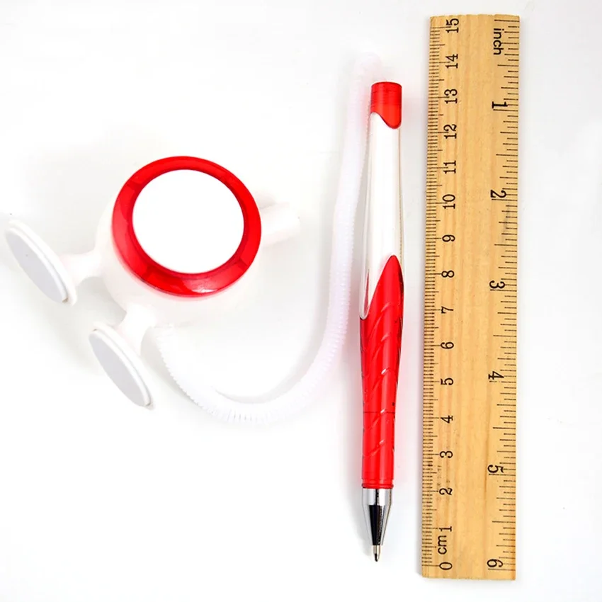 Elastic Rope Ballpoint Pen Bank Desktop Spring Cable Fixed Signature Writing 0.5mm Ball Point Pens School Office Supplies