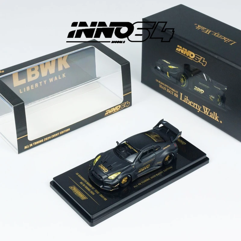 INNO 1:64 LBWK GTR R35 LBWK 2024 Foshan AIT Show Full Carbon Alloy Car Models