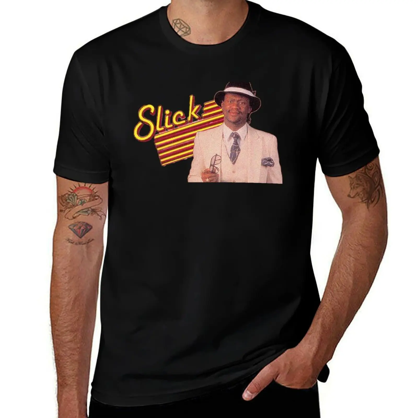 Slick T-Shirt Relaxed Fit Casual Short Sleeve Top T-Shirt