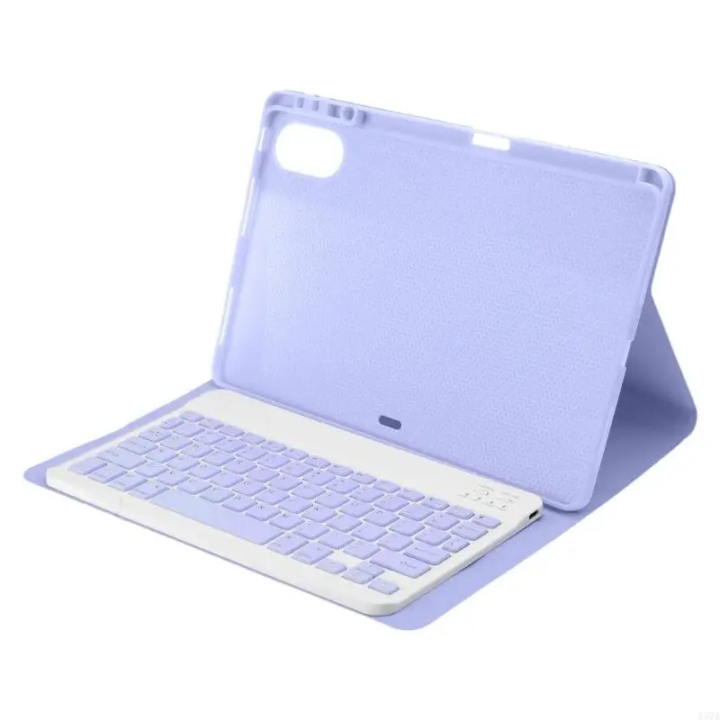 D57D Keyboard Case for Pad 9Pro 12.1in Tablets Protector Detachable Leather Cover Enhances Productivity