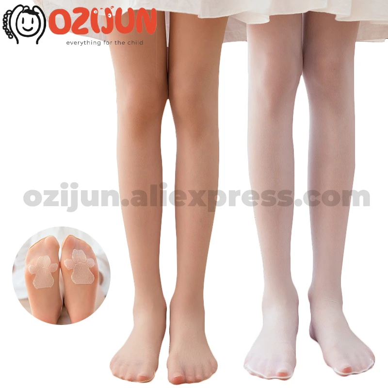 Medias elásticas antiarañazos para niños y niñas, pantimedias transparentes de nailon, Color Nude, 90-155 cm de altura, Verano