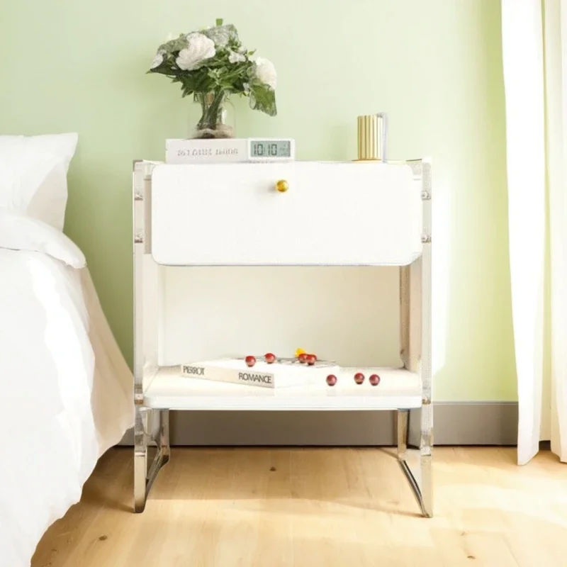 

Decor Trendy Bedside Table Bedroom Modern Organizer Storage Luxury Drawers Nightstand Mobile Mesitas De Noche Home Furniture