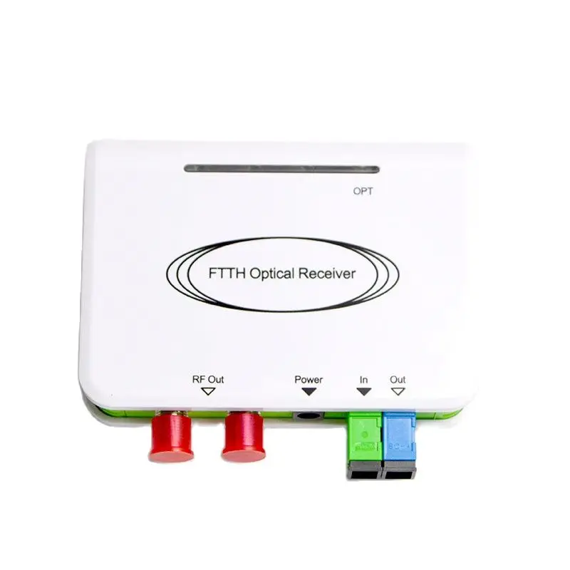 

New SC/APC Optical Node FTTH Receiver CATV Fiber Optical WDM Converter Triplexer Mini Mode RF Inch Port EU US Power Supply