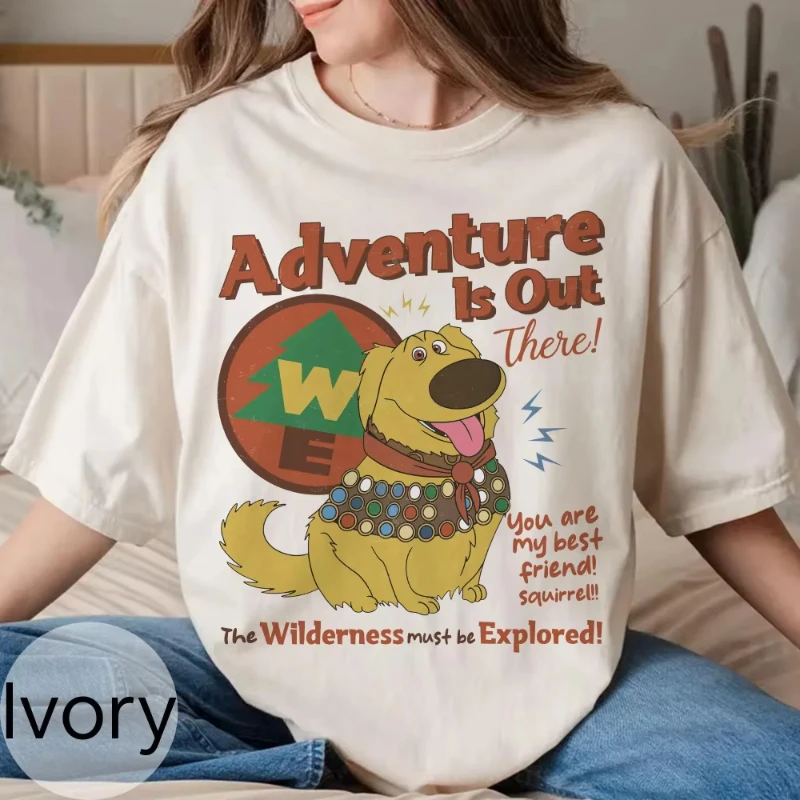 

Retro Disney/Pixar Doug The Dog Custom Russell T-Shirt, Wilderness Explorers Badge T-Shirt Disneyland Trip Shirt