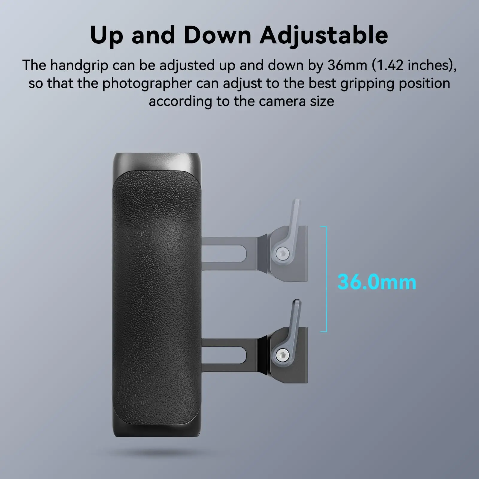 SmallRig Arca-Type Side Handle  36mm Up and Down Adjustable for Camera Cages with Plate for Arca Built-in 1/4\