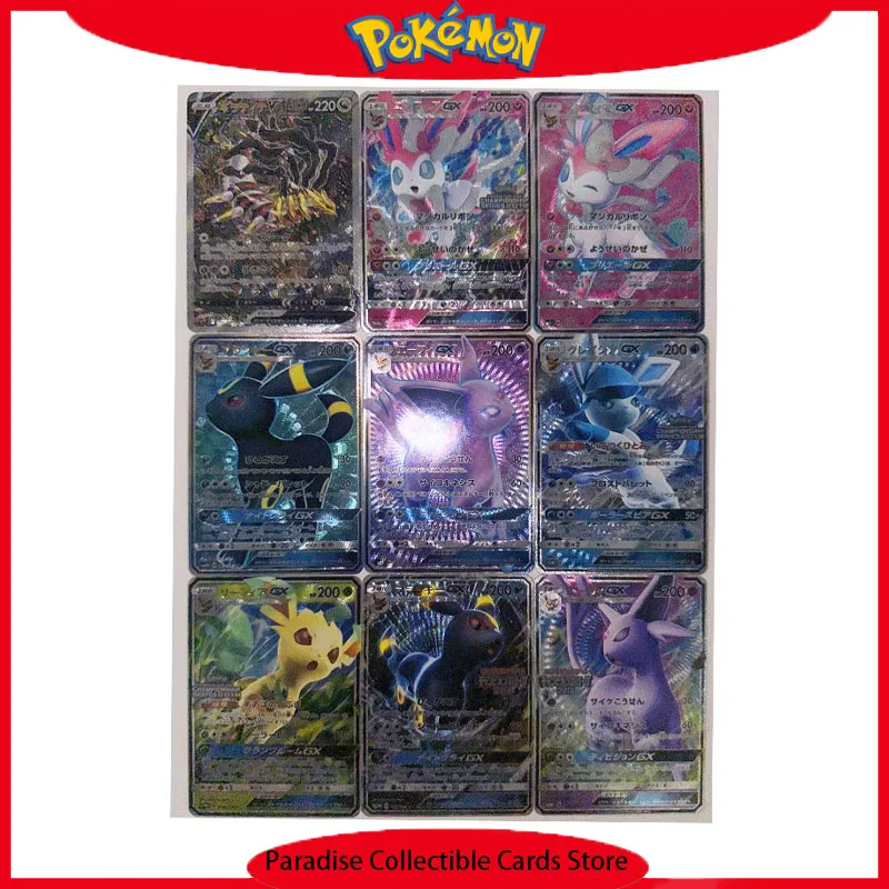 55 Pz/set Pokemon Fai Da Te Eeveelution Auto Controllo Raccogliere Firma Trading Flash Card Anime Cartoon Regalo Versione Giapponese