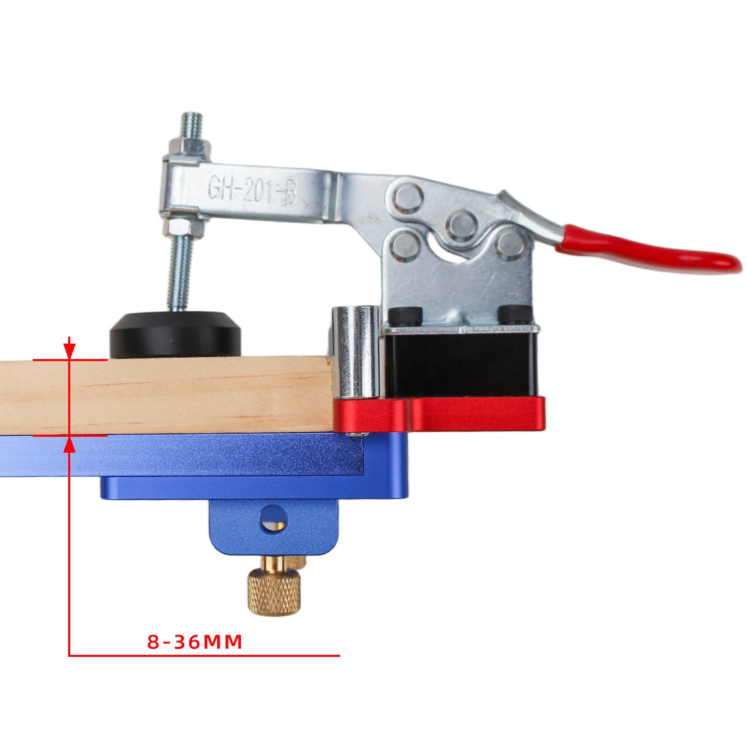 Adjustable Woodworking Cabinet Hidden Rail Drilling Locator with Extension Rod Punching Installation Jig for Drawer Slide Rail