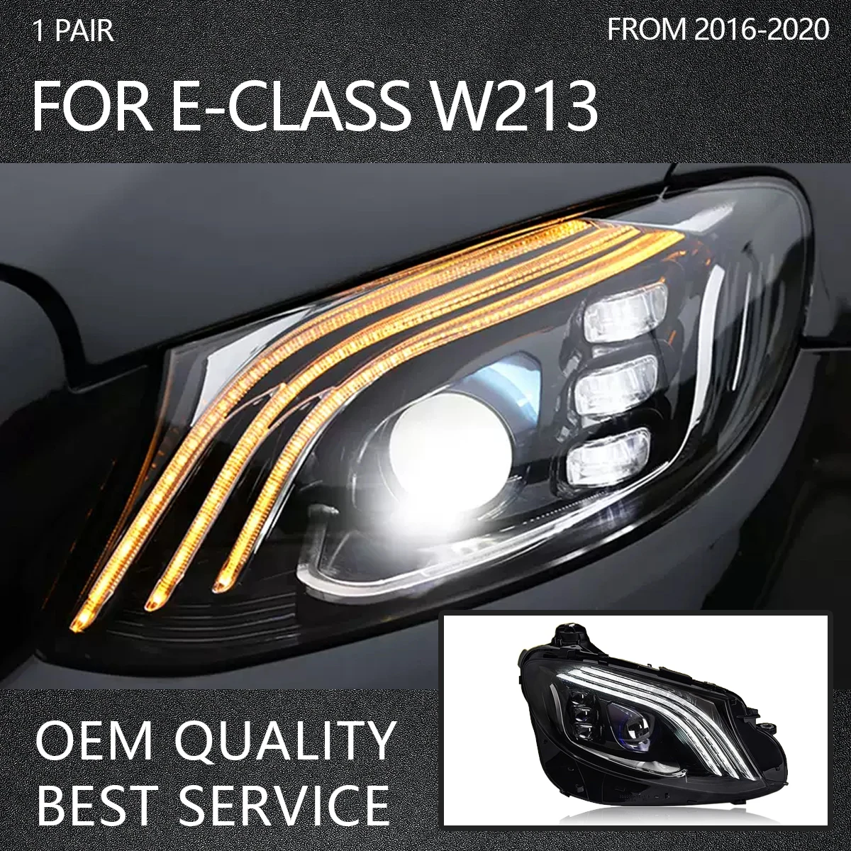 

Car Lights LED Headlights Assembly For Benz W213 2016-2020 Mercedes E Class E200 E260 E300 E350 Upgrade S Class Head Lamps