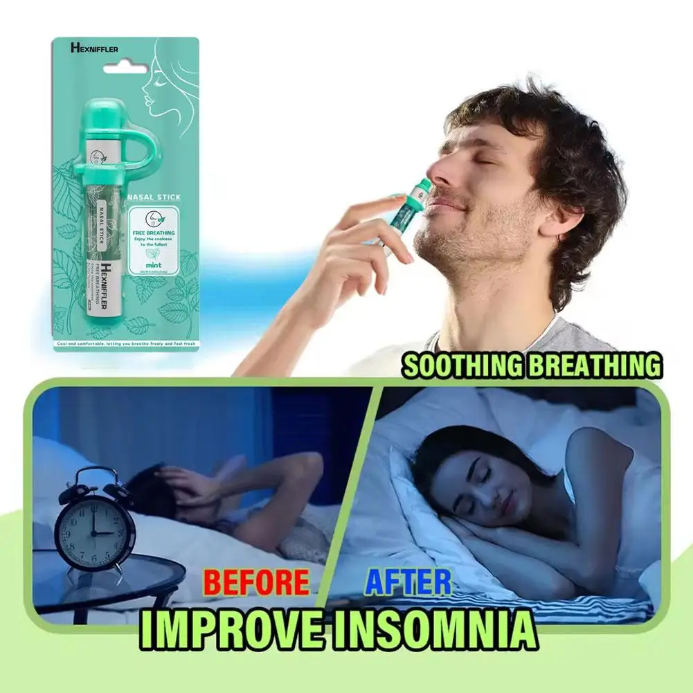 Multi Flavor Herbal Nasal Inhaler Stick Cool Plant Aroma Long-Lasting Fresh Scent Portable Breath Freshener Energy Boost Stick