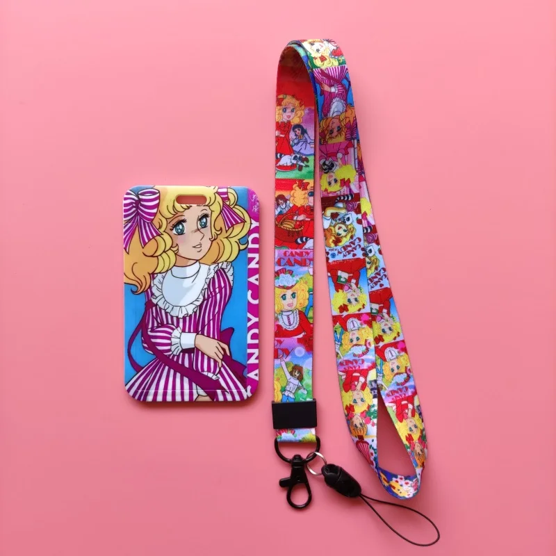 Urocze dziewczęce etui na wizytówki z cukierkami Wizytówka damska Wiszące etui na karty na szyję Smycz Etui na dowód osobisty pielęgniarki