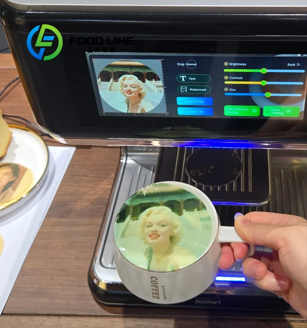 

Customize Edible Coffee Printer Machine For Cafe Latte Art Logo Printing