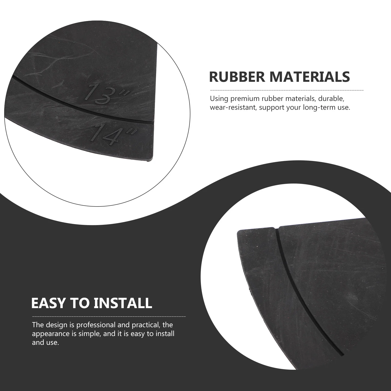 

Sound Silence Cymbal Drum Dampeners Instrument Muffler Pad Musical Silencing Drumming Practice Black Drops