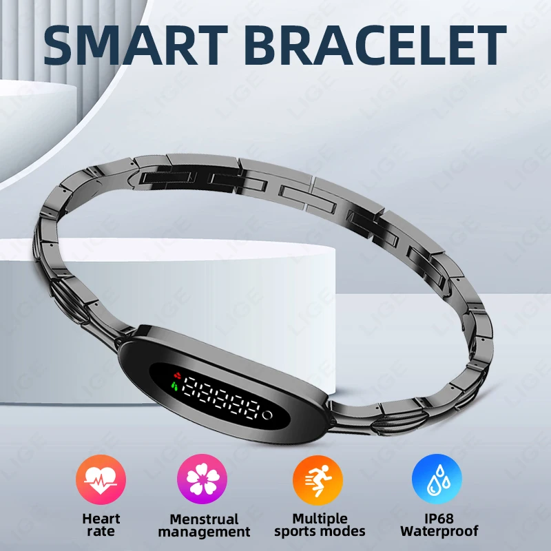 

LIGE Heart Rate Monitor Health Activity Fitness Tracker Smart Bracelet for Couples Men Women Sports IP68 Waterproof Smart Watch