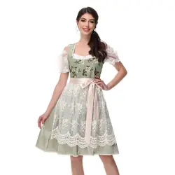 Abito bavarese tradizionale tedesco verde Dirndl Oktoberfest Outfit donna Beer Maid Costume Festival Carnival Party Cosplay Wear