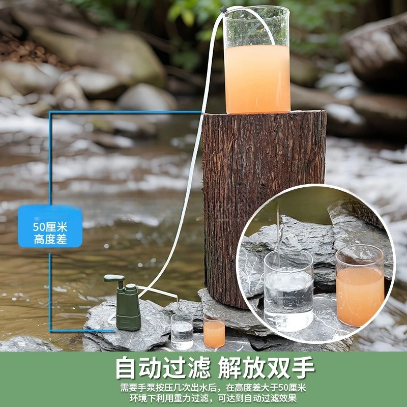 Outdoor/Field Water Purifier, Individual Portable Spare Emergency Filter Mini Portable