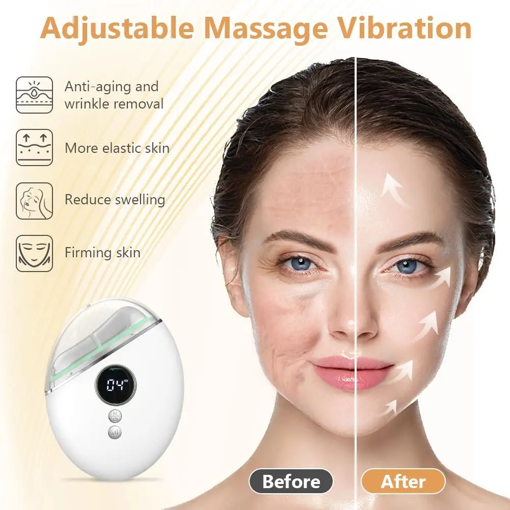EMS مدلك الوجه جهاز رفع الوجه ثبات إزالة التجاعيد نحت الوجه مكافحة الشيخوخة جهاز غوا شا أداة للوجه اليوغا