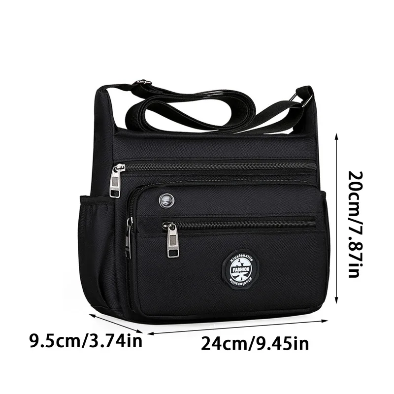 Leisure Nylon Shoulder Crossbody Bags For Men Women Oxford Waterproof Messenger Canvas Bag Travel Purse Cross Body Bag Handbags