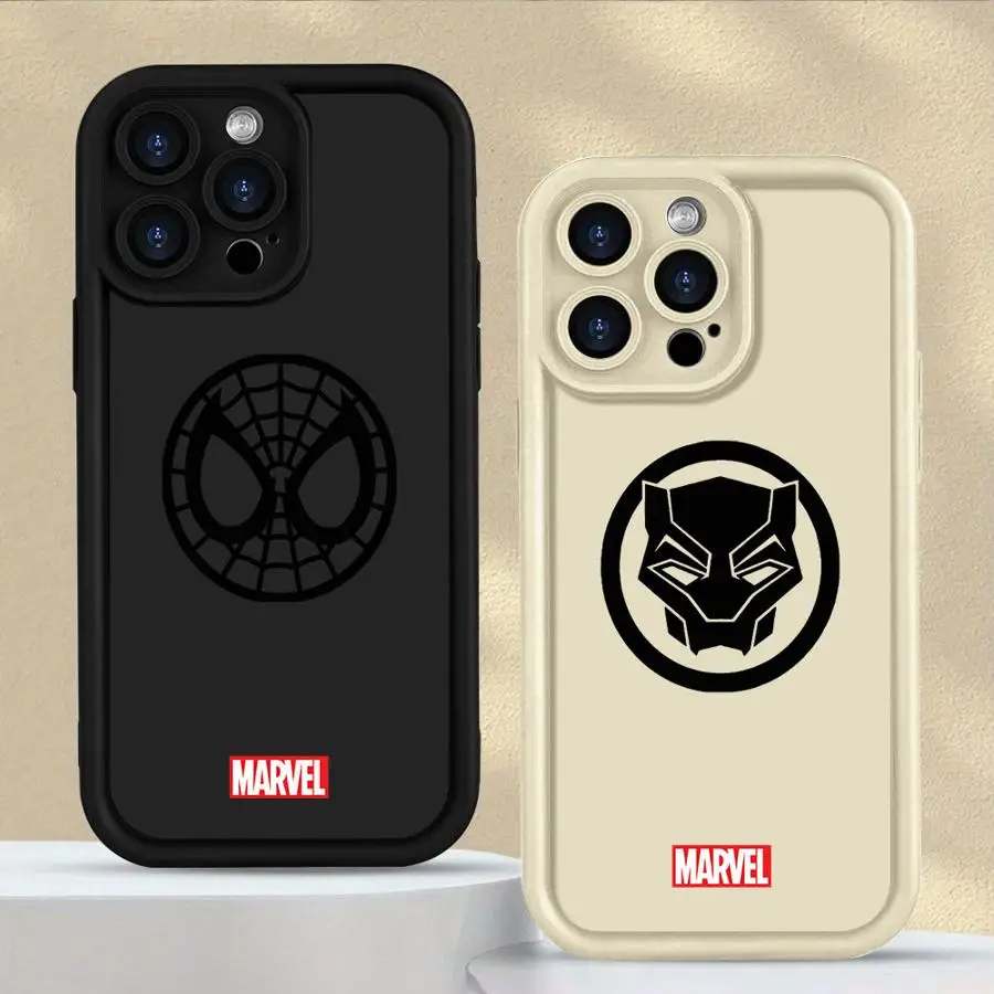 

Phone Case for iPhone 14 16 Pro Max 12 13 13Pro 16e 15Pro 14+ 15 Plus 11 TPU Soft 16+ Marvel Panther Spiderman
