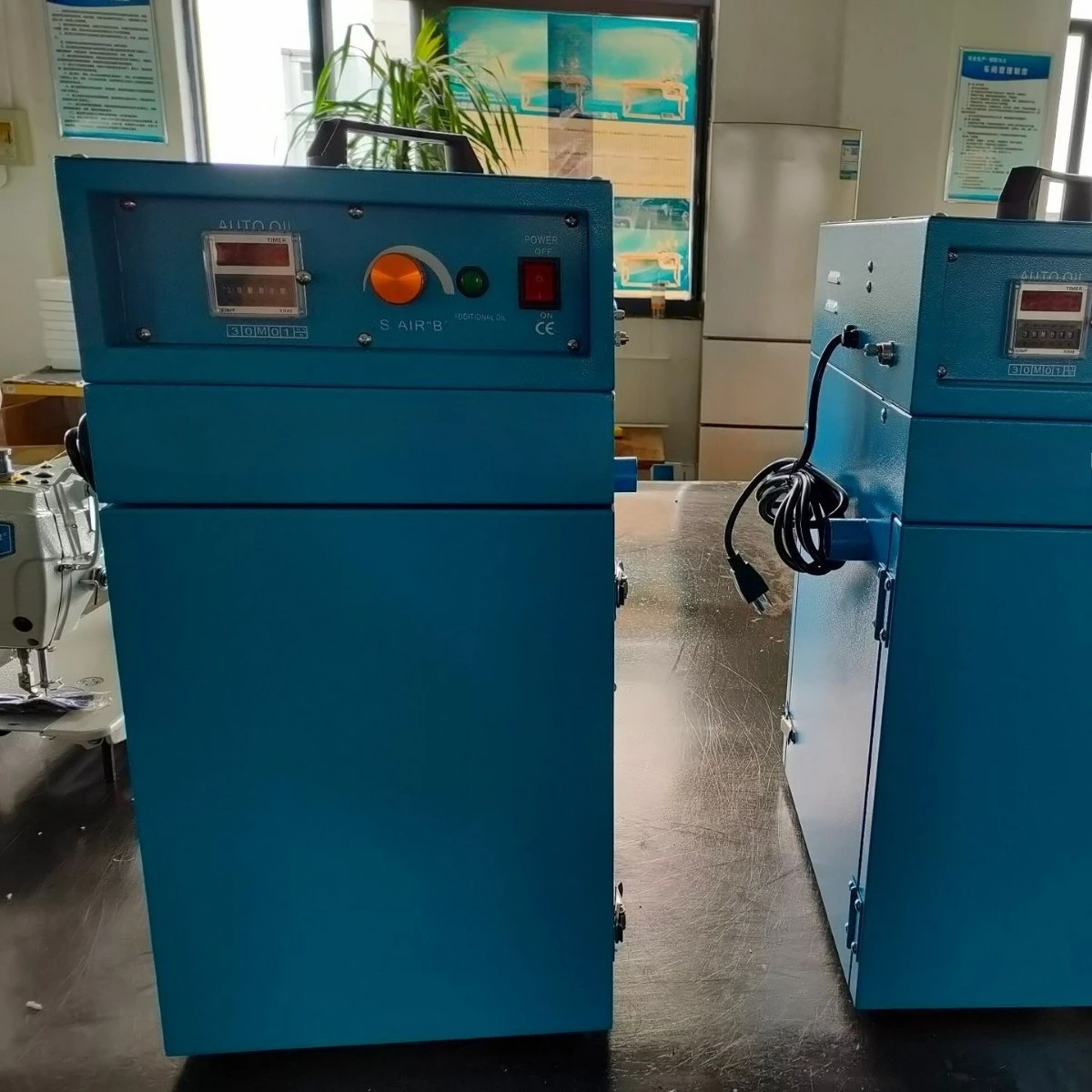 Double head single/double motor automatic thread cutting machine, thread suction machine, clothing fabric sweeping and suction
