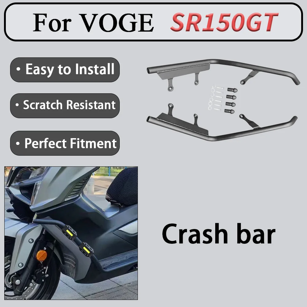 For VOGE SR150GT Crash Bar And Footrest Modification Parts Special-Fit Reinforced Welded Thickened Tubing Deformation Resistance