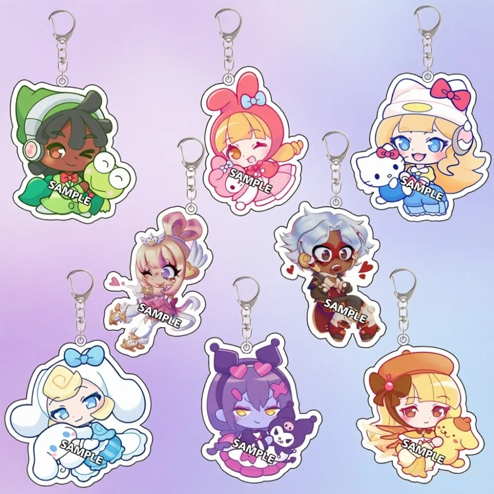 

For Overwatch Game Peripheral Brigitte Juno Mercy Vendetta Sombra Acrylic KeyChain Cartoon Cute Backpack Pendant Exquisite Gift