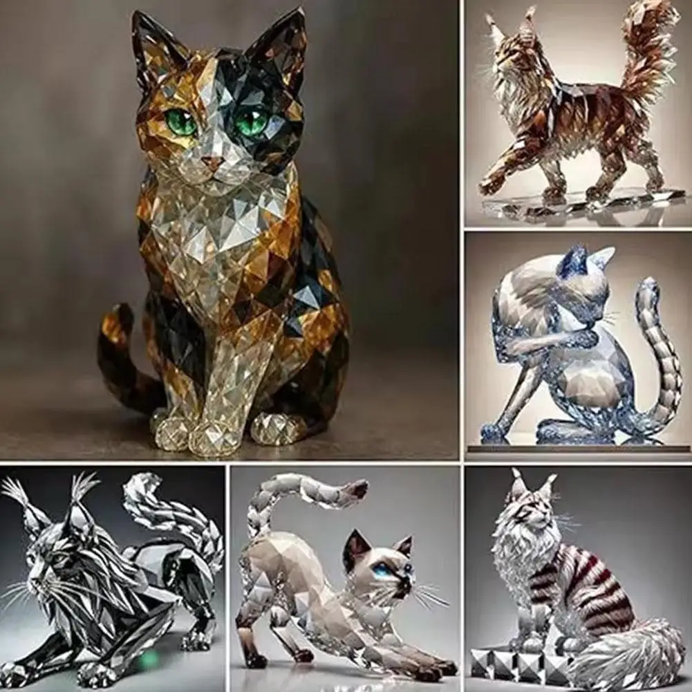 Cat Advent Calendar 2025 24 Days Christmas Countdown With 24 Different Breeds 2D Acrylic Cute Kitten Christmas Tree Ornaments