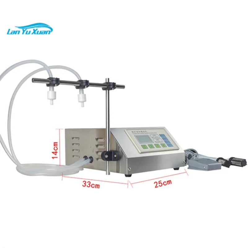 

Bottled juice semi-automatic manual liquid filling machine for beverages, clothing, electric drive gear motor engine PLC