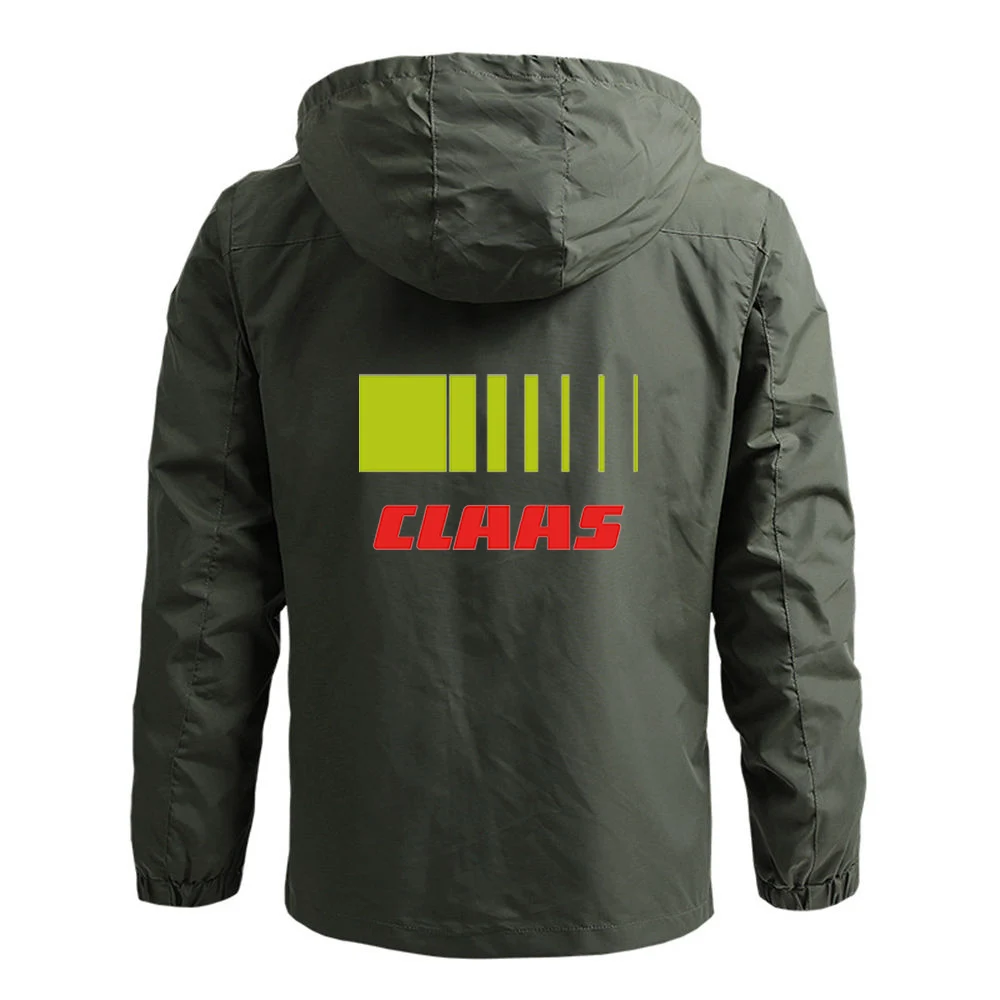 2025 Musim Semi Musim Gugur Claas Cetak Kasual Kesederhanaan Kardigan Ritsleting Mantel Tahan Angin Pria Klasik Dilepas Topi Jaket Jaket