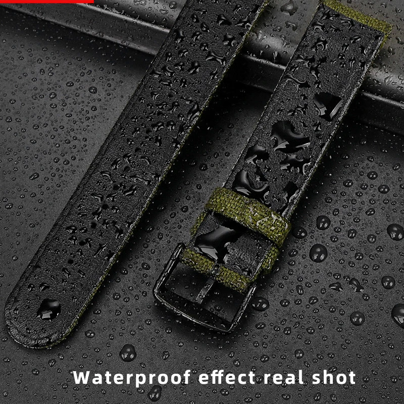 Correas de reloj de lona de nailon para hombres y mujeres, banda de reloj de 20mm, 21mm, 22mm, adecuada para Tissot Citizen, iwc, Rolex Water Ghost