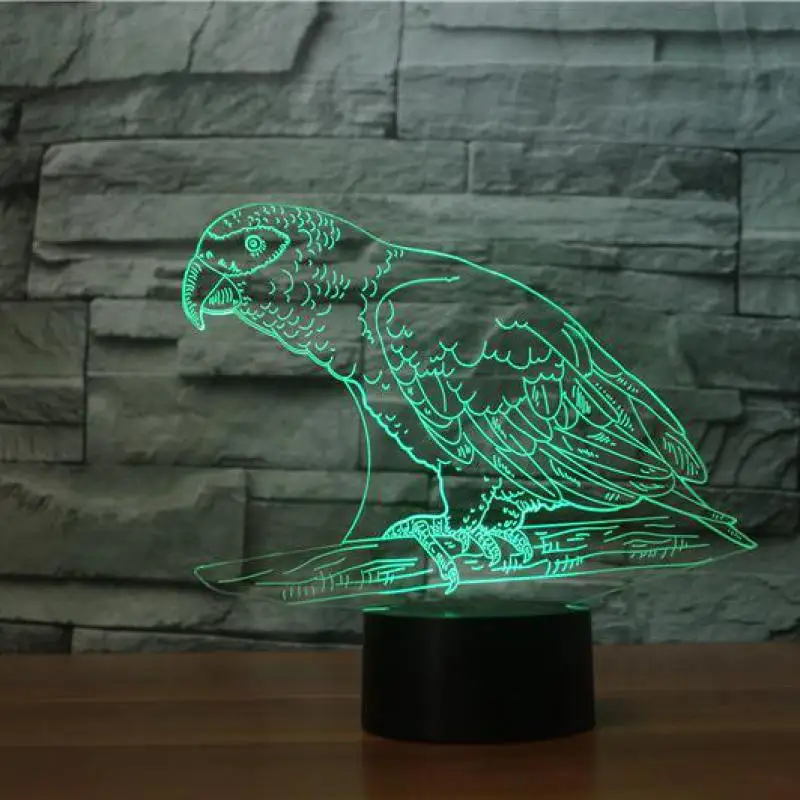 

Animal Bird 3d Night Light 7 Changeable Led 3d Light Luminaria De Mesa Decorative Table Lamp Usb Led Kids Lights Lamps