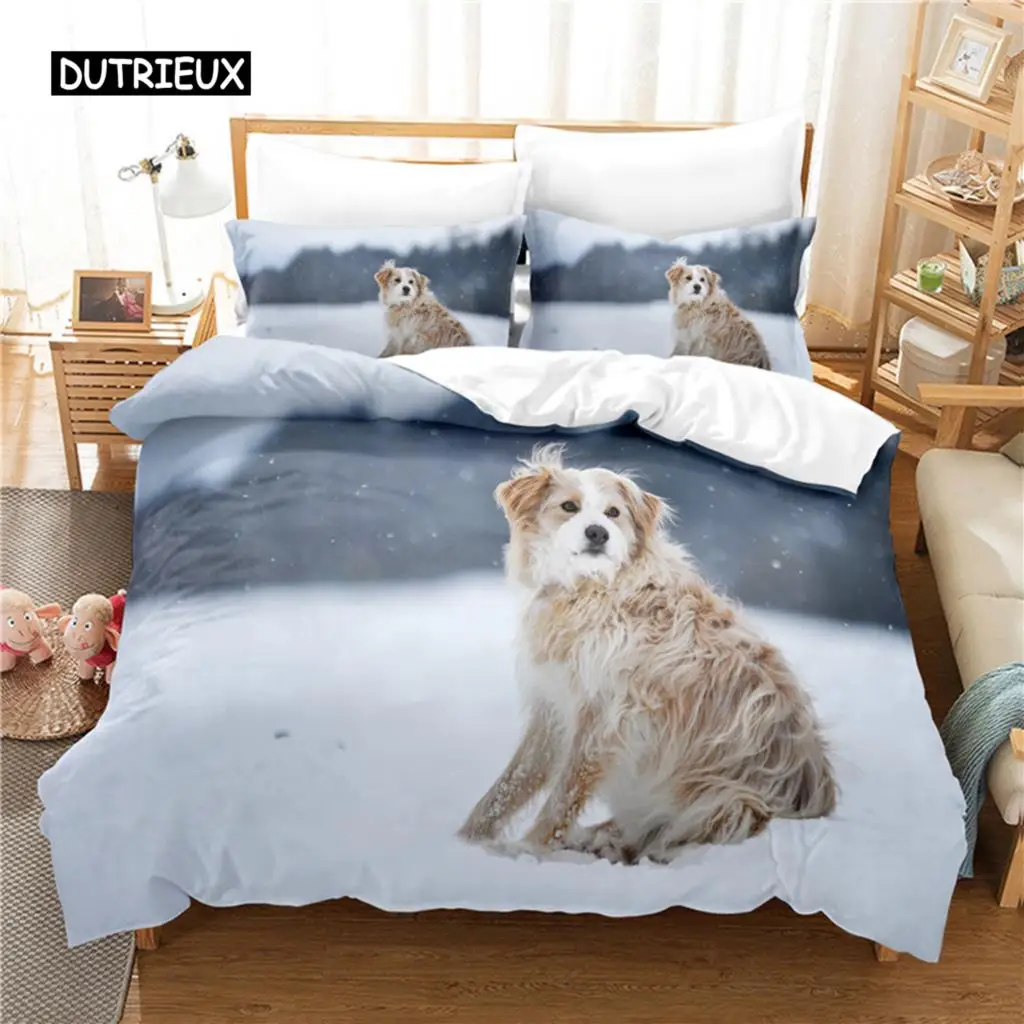 

Snow Dog Bedding Set Duvet Cover Set 3d Bedding Digital Printing Bed Linen Queen Size Bedding Set Fashion Design