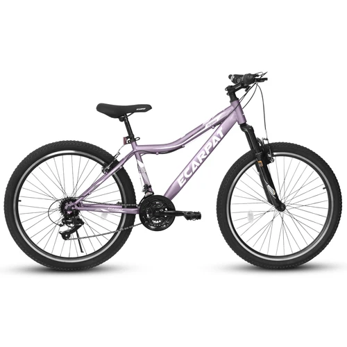 Ecarpat-スチールフレーム付きの女性用マウンテンバイク,女性用自転車,vブレーキ,ホイール,21スピード,15インチ,トレイルが運転中,都市,24インチ