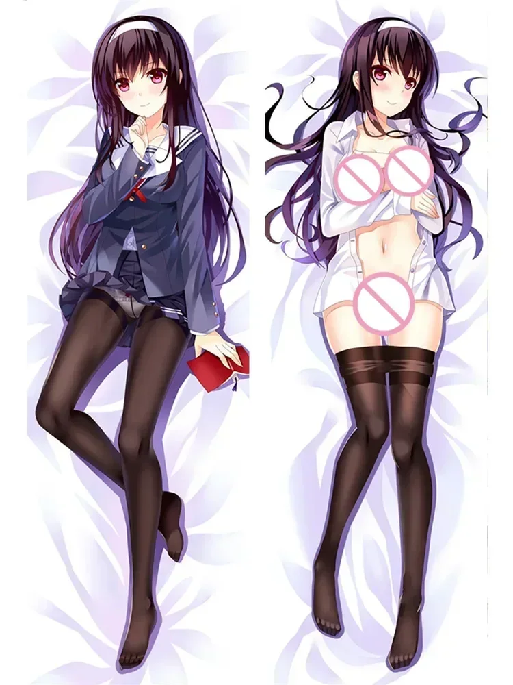 2020-March update Anime Saenai Heroine no Sodatekata Dakimakura Pillow Cover Case Kasumigaoka Utaha Hugging Body Pillowcase