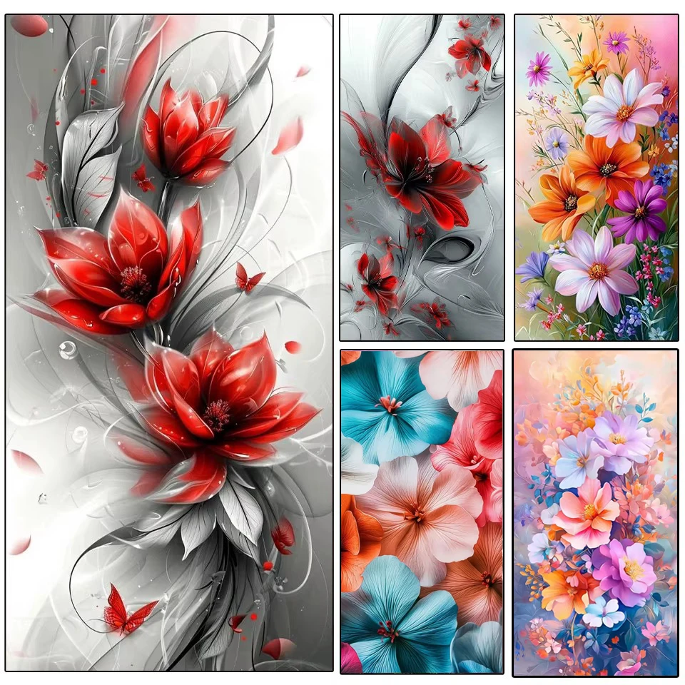 5D Diy Diamond Painting Large Size Giant Dreamy Colorful Flower Diamond Embroidery Full Square Round 5D Diamond Embroidery