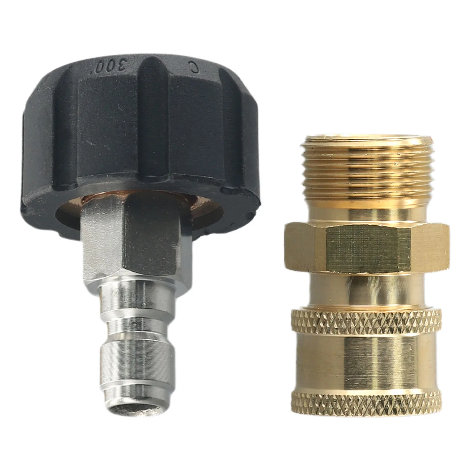 2 Pcs Connector Connect Pressure Washer Hose M22 14 Mm To 1/4 Pressure Washer Adapter Kit Pressure Washer Rods