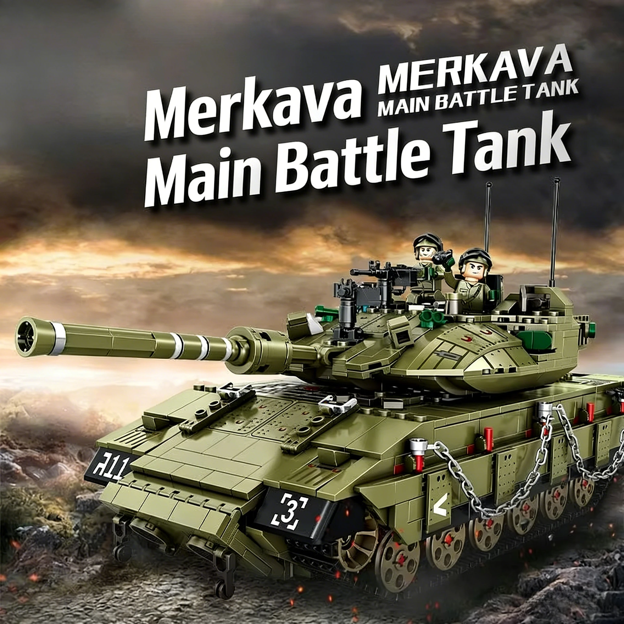 

Military Series Building Blocks Model War Leopard 2A7 Heavy Tank Bricks Sets WW2 Creative Toys for Boys Adult Christmas Gifts