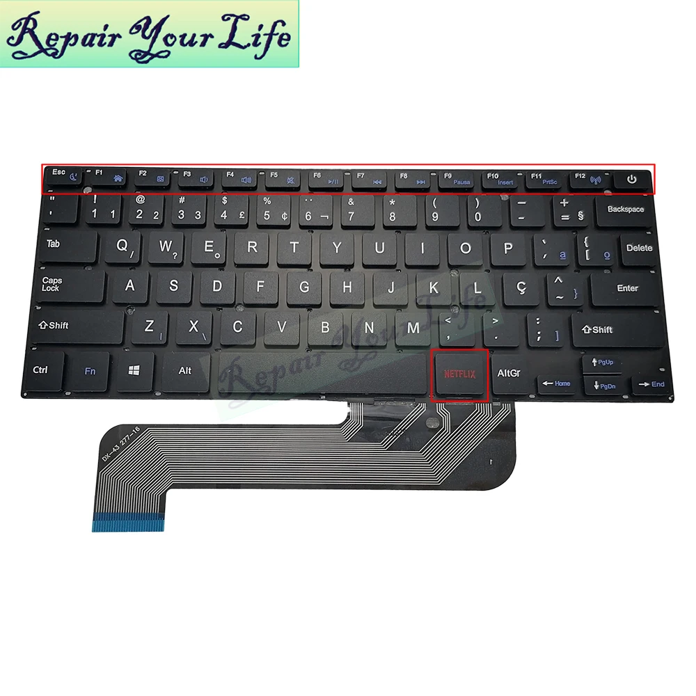 

Бразильские Сменные клавиатуры для Multilaser Legacy Book PC310 PC260 Teclado Para Notebook BR Бразильский Португальский с Netflix