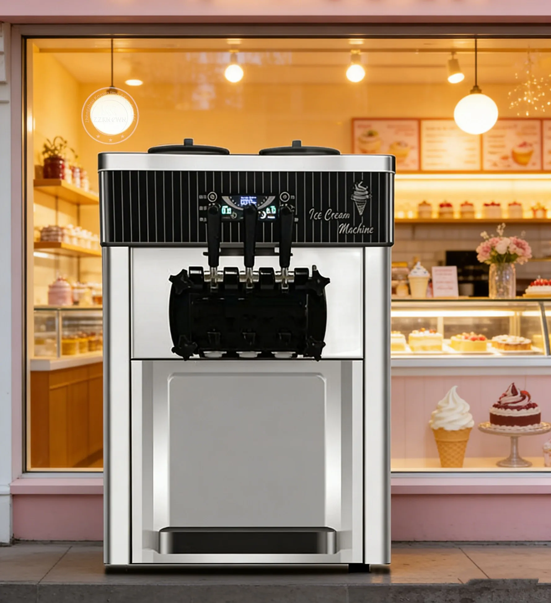 

Коммерческая настольная машина для мягкого мороженого на 3 вкуса из нержавеющей стали, серия Home Soft Maker, модель 2+1