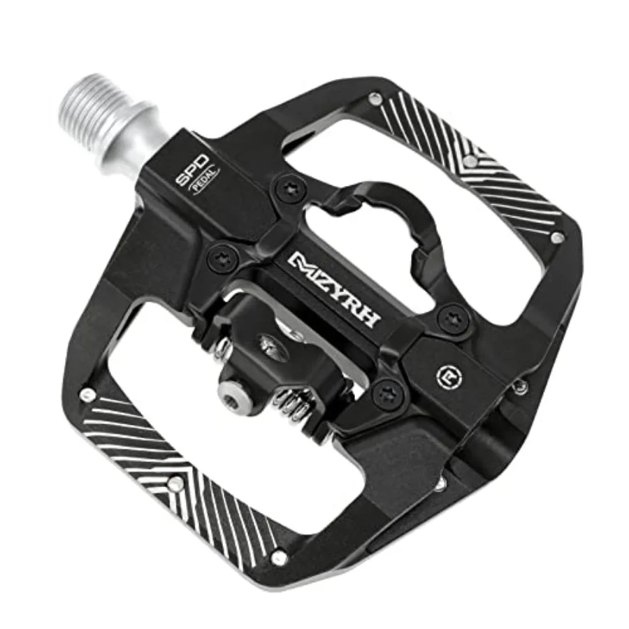 

PedalMTB Mountain Bike Pedals Compable with Dual Funcon Sealed Clipless Aluminum 9/16" Bicycle Flat Platform with Cleats for Ro
