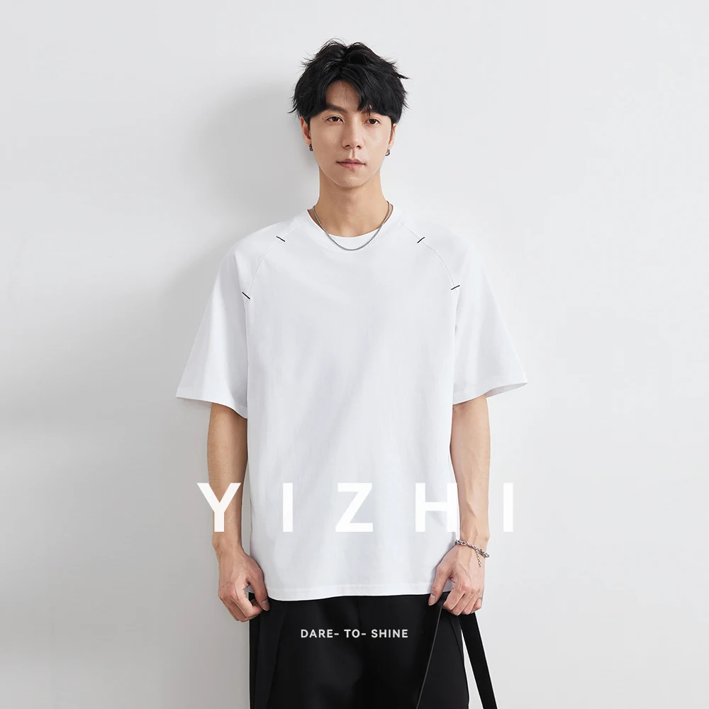 Summer T Shirt Men Korean Fashion Short Sleeve Loose Basic T-shirts Solid Tops Tee