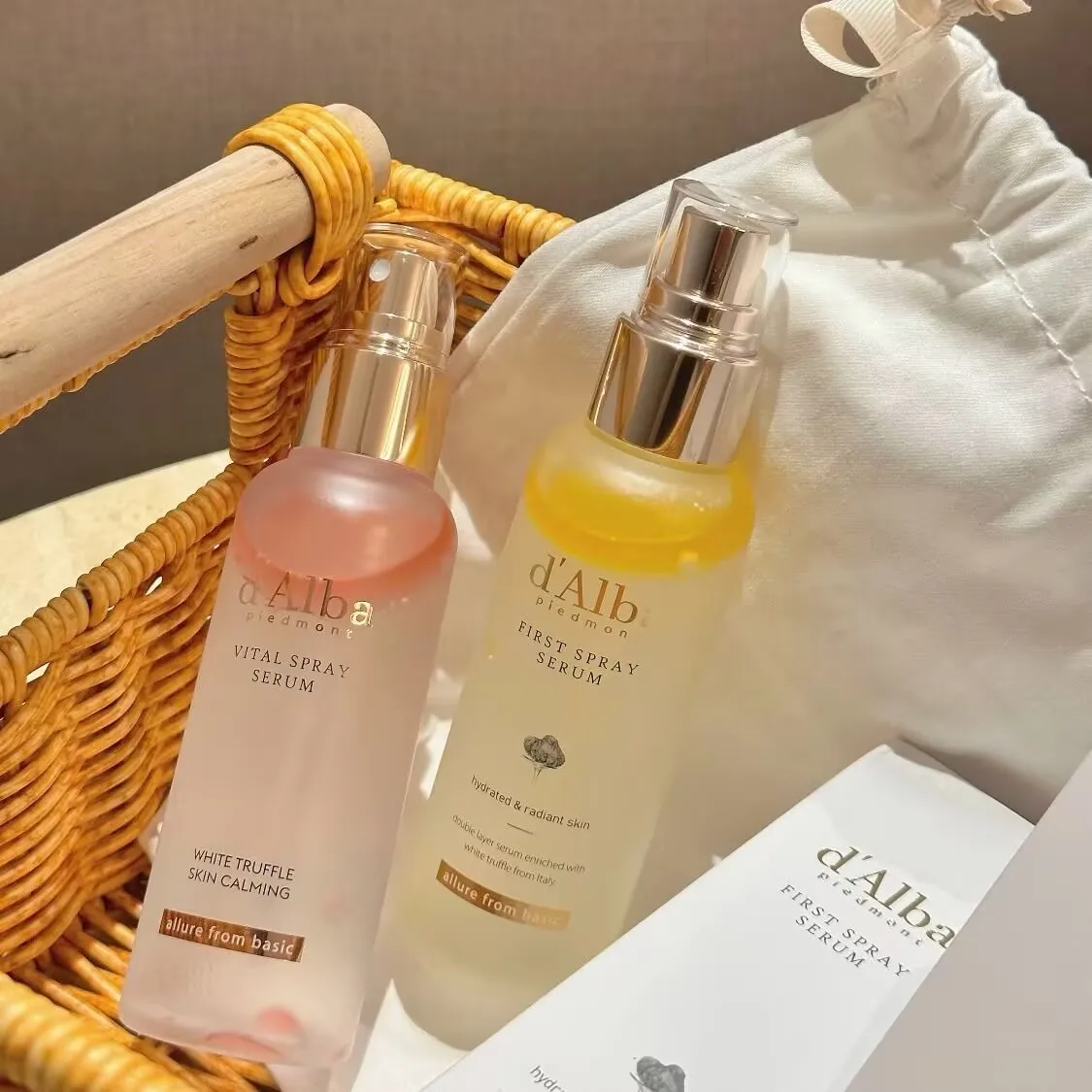 100ml Original White Truffle Skin Calming Serum Spray Lekki, odżywczy spray tonizujący D'Alba First Vital Spray Essence Spray do twarzy