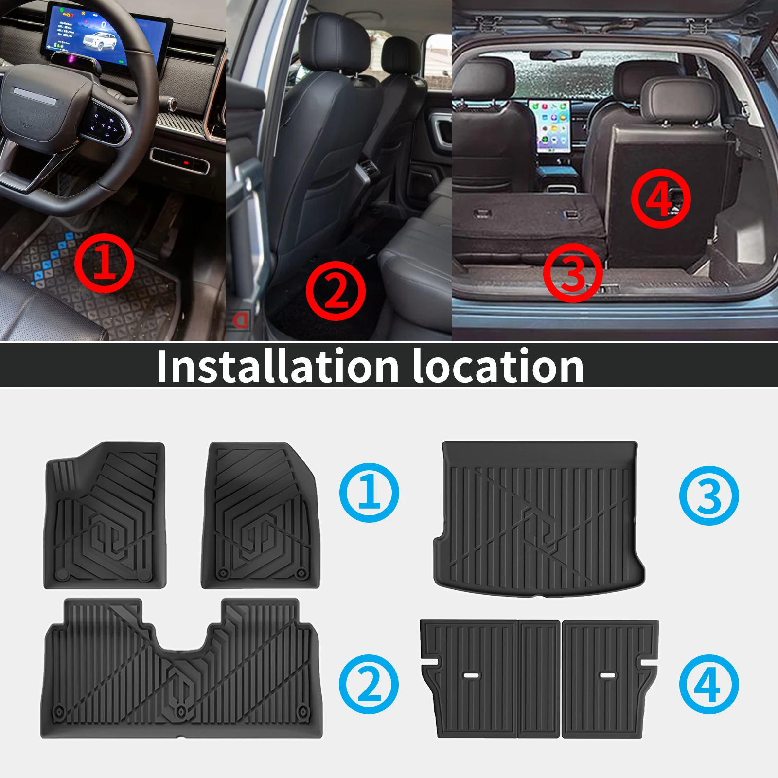 for Leapmotor B05 Lafa 5 EV 2025-2027 LHD/RHD Luxury Eco-Friendly TPE Trunk Mat Odorless Non-Toxic Custom Fit Car Accessories