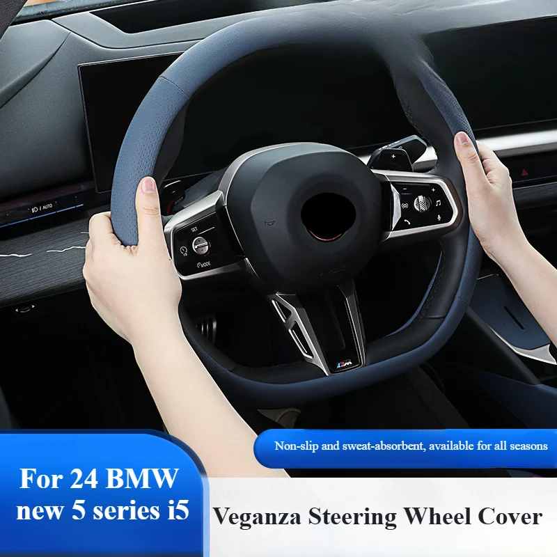 

For 24 BMW new 5 series i5 525 530 Automotive Steering Wheel Cover For Handlebar Cover Leather Slim Car Interior Products