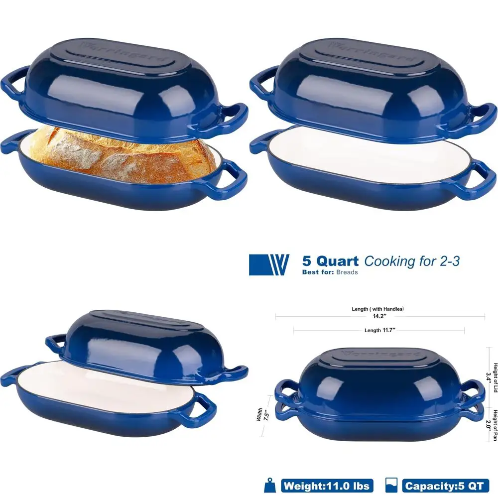 

Чугунная печь для хлеба на закваске, голландская духовка, сковорода для хлеба, домашняя сковорода для выпечки хлеба с крышкой