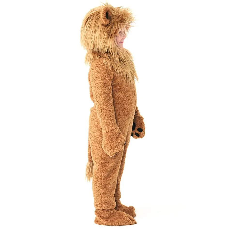Boys Cuddly Lion Kids Costume Brown Mane Suit Wild King of The Jungle Cat Safari Halloween Animal Fancy Dress Up for Child PS66 - view 3