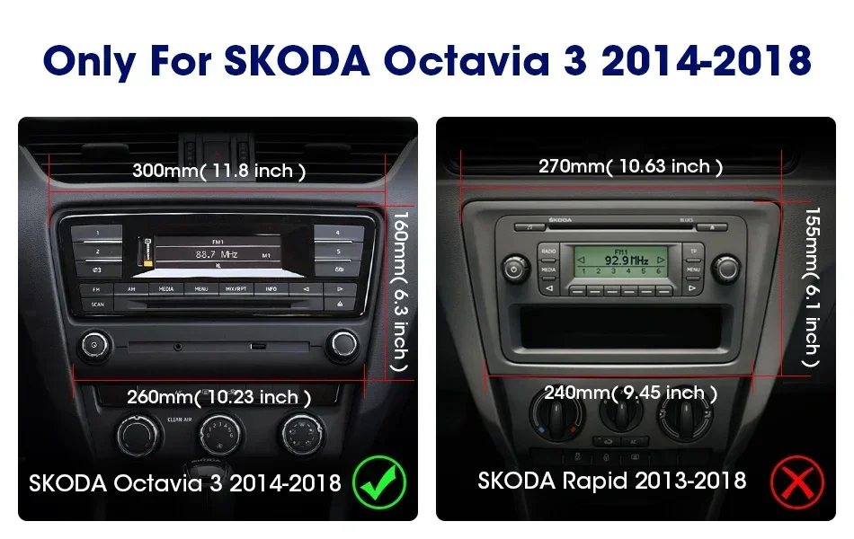 For Skoda Octavia 3 A7 2013-2018 Car Radio Android Automotive Multimedia Player Navigation GPS Carplay Touch Screen Auto Stereo