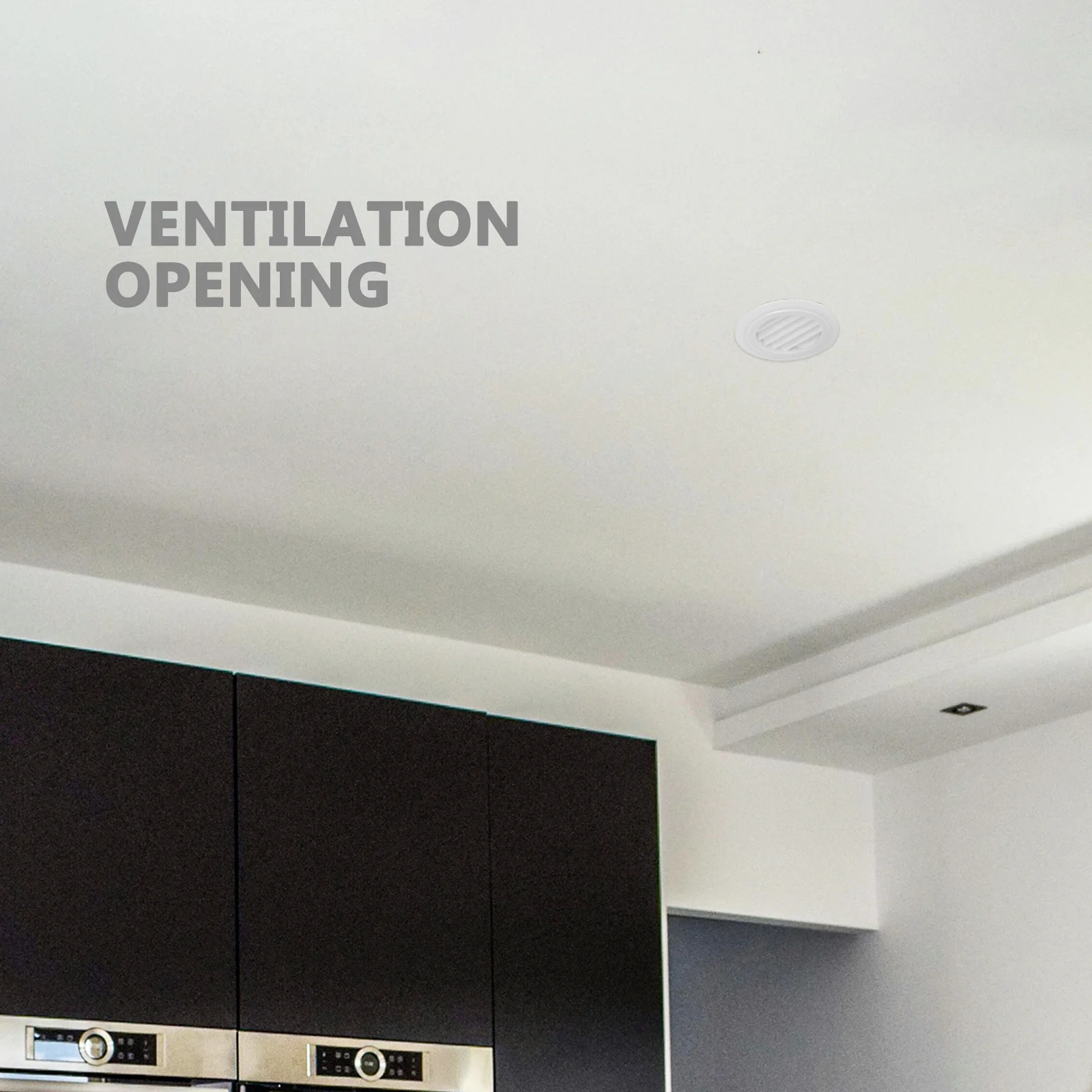 

Round Air Vent Cover Louvered Plastic Exhaust Vent Built-in Screen for Bathroom Kitchen Wall Soffit Hvac Ducting Exhaust 100Mm