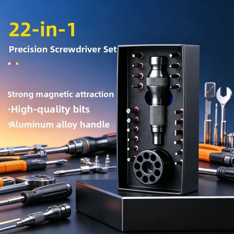 High‑Hardness Strong‑Magnetic 22‑in‑1 Precision Screwdriver Kit Premium Multi‑Functional Universal Repair Set