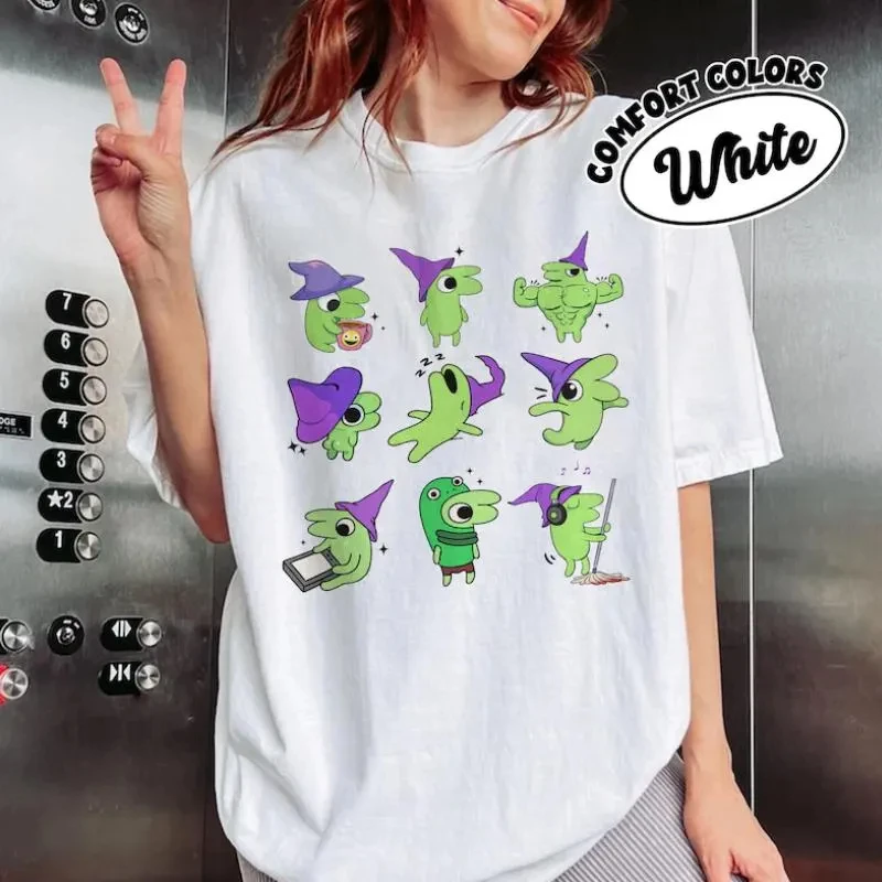 Funny Friends Cartoon Comfort Color Shirt Glep Friends Character Minimal Meme Graphic Tee Retro Aesthetic Vintage Style Gift