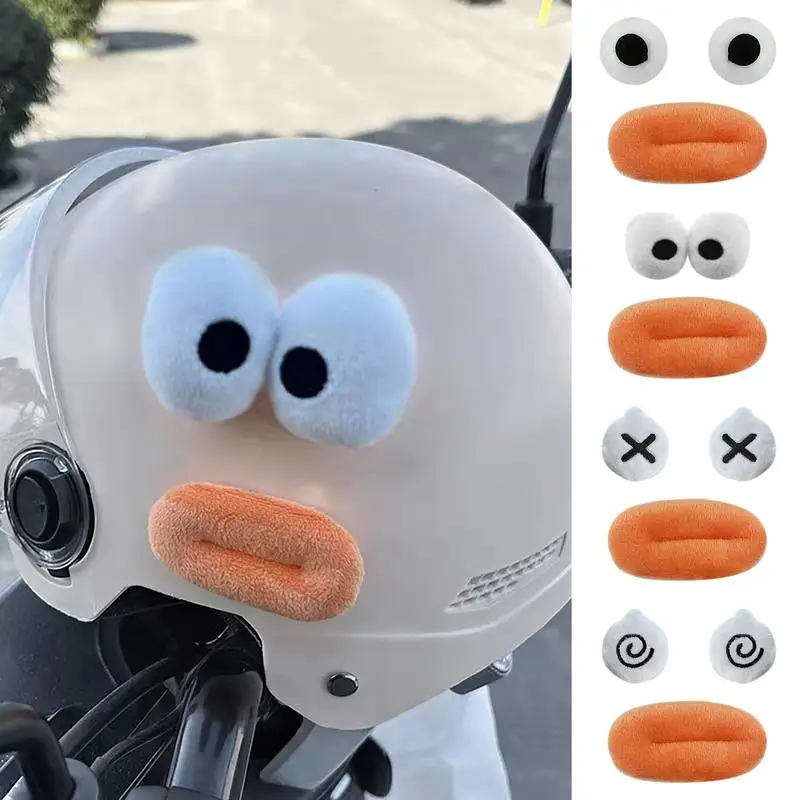 Sausage Mouth Expression Hat Decor Adhesive Funny Cycling Hat Embellishments Creative Decoration Sets Helmet Accessories